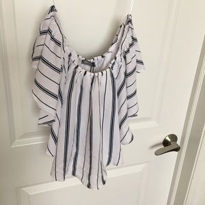 Stripe off the shoulder top